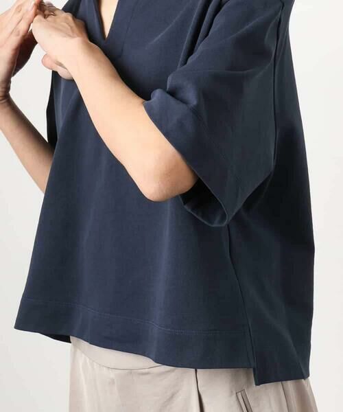 MICHEL KLEIN / ミッシェルクラン カットソー | 裏毛スキッパーカットソー | 詳細9