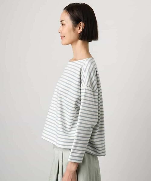 MICHEL KLEIN / ミッシェルクラン カットソー | タックデザイン バスクボーダーTシャツ | 詳細14