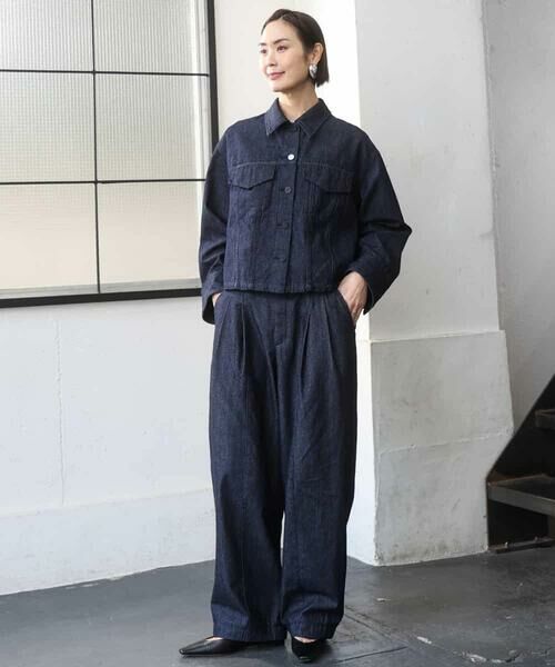 MICHEL KLEIN / ミッシェルクラン チノ・ワークパンツ | [セットアップ対応]デニムバレルパンツ | 詳細12