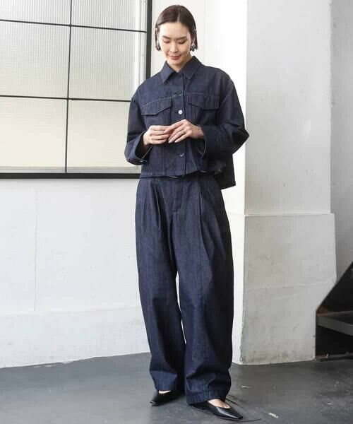 MICHEL KLEIN / ミッシェルクラン チノ・ワークパンツ | [セットアップ対応]デニムバレルパンツ | 詳細13