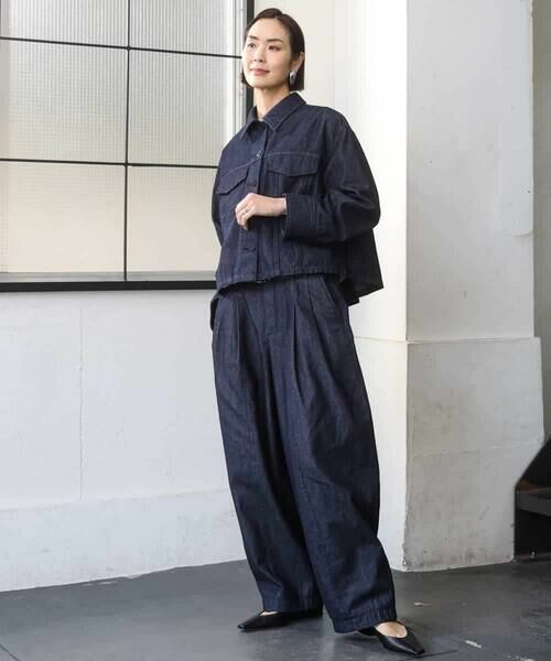 MICHEL KLEIN / ミッシェルクラン チノ・ワークパンツ | [セットアップ対応]デニムバレルパンツ | 詳細14