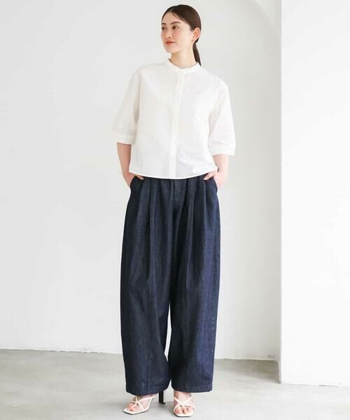 MICHEL KLEIN / ミッシェルクラン チノ・ワークパンツ | [セットアップ対応]デニムバレルパンツ | 詳細27