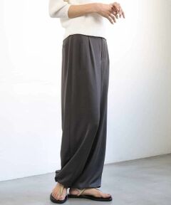 MICHEL KLEIN / ミッシェルクラン その他パンツ | [リラックスボトム]ダルサテン ワイドパンツ