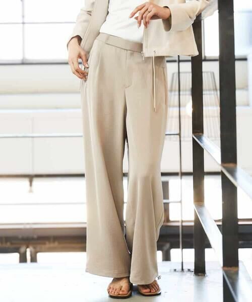 MICHEL KLEIN / ミッシェルクラン その他パンツ | [リラックスボトム]ダルサテン ワイドパンツ | 詳細12