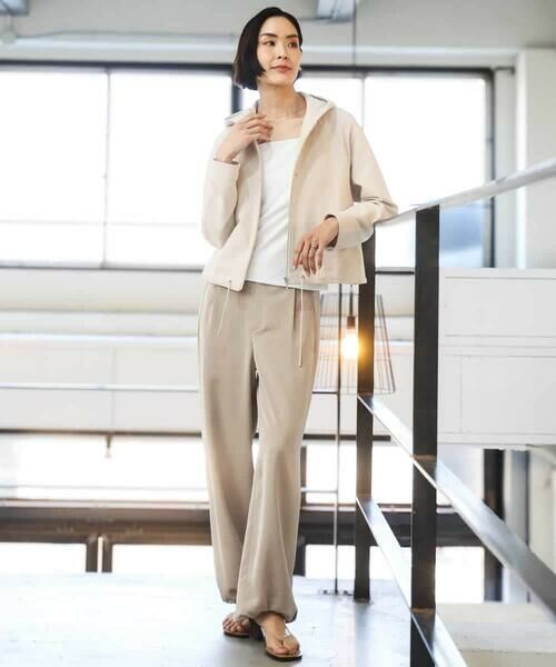 MICHEL KLEIN / ミッシェルクラン その他パンツ | [リラックスボトム]ダルサテン ワイドパンツ | 詳細15