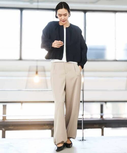 MICHEL KLEIN / ミッシェルクラン その他パンツ | [リラックスボトム]ダルサテン ワイドパンツ | 詳細20