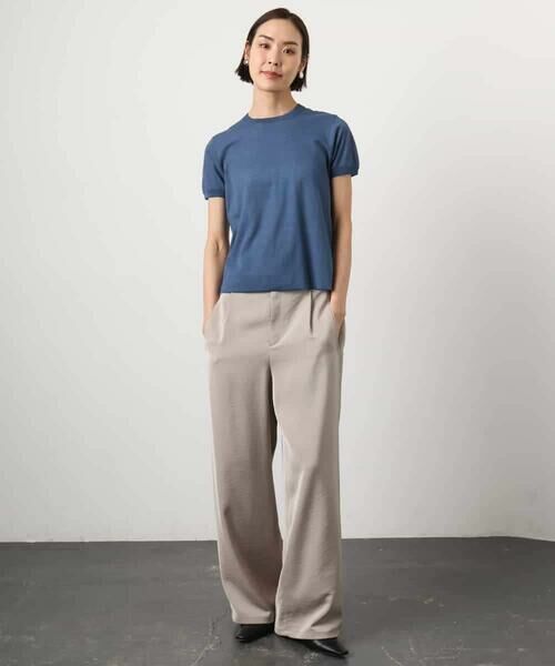 MICHEL KLEIN / ミッシェルクラン その他パンツ | [リラックスボトム]ダルサテン ワイドパンツ | 詳細22