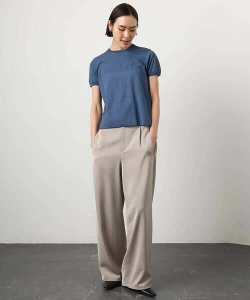 MICHEL KLEIN / ミッシェルクラン その他パンツ | [リラックスボトム]ダルサテン ワイドパンツ | 詳細23