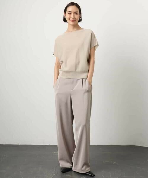 MICHEL KLEIN / ミッシェルクラン その他パンツ | [リラックスボトム]ダルサテン ワイドパンツ | 詳細25