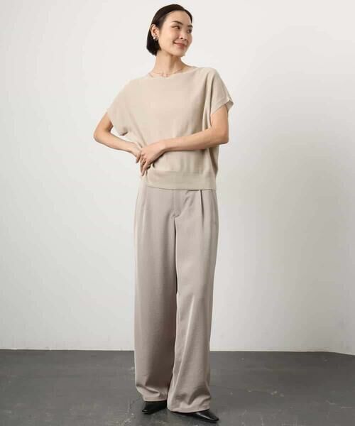 MICHEL KLEIN / ミッシェルクラン その他パンツ | [リラックスボトム]ダルサテン ワイドパンツ | 詳細27