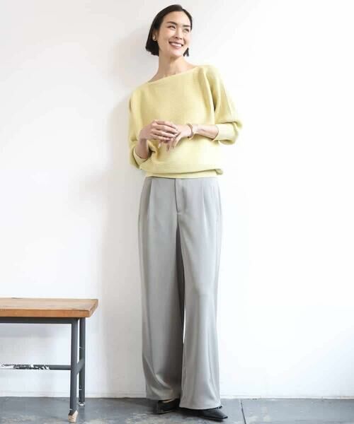 MICHEL KLEIN / ミッシェルクラン その他パンツ | [リラックスボトム]ダルサテン ワイドパンツ | 詳細5