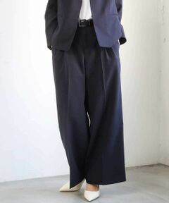 MICHEL KLEIN / ミッシェルクラン その他パンツ | [セットアップ対応]ツイードライク　ワイドパンツ