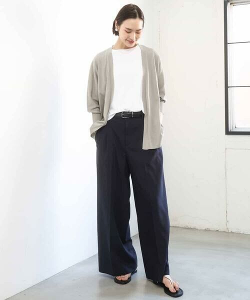 MICHEL KLEIN / ミッシェルクラン その他パンツ | [セットアップ対応]ツイードライク　ワイドパンツ | 詳細22