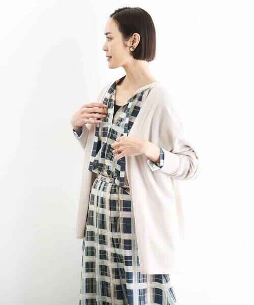 MICHEL KLEIN / ミッシェルクラン カーディガン・ボレロ | ドルマンスリーブ トッパーカーディガン（ベージュ）