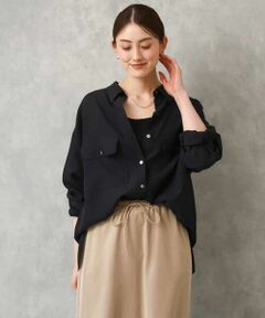 MICHEL KLEIN / ミッシェルクラン シャツ・ブラウス | シアーツイルオーバーシャツ