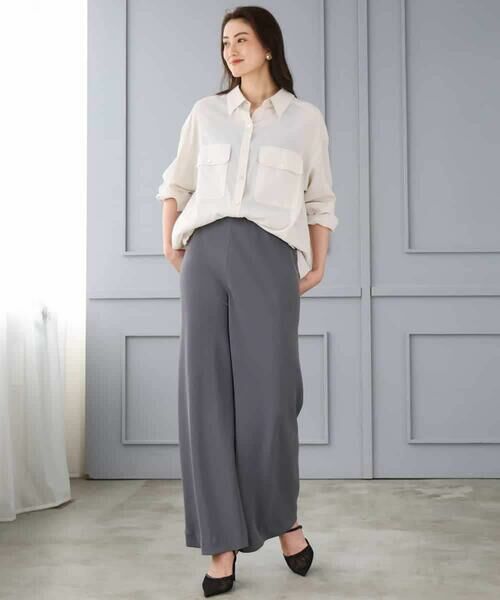 MICHEL KLEIN / ミッシェルクラン シャツ・ブラウス | シアーツイルオーバーシャツ | 詳細29