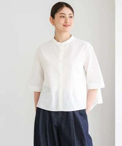 MICHEL KLEIN / ミッシェルクラン シャツ・ブラウス | バンドカラーテントラインシャツ