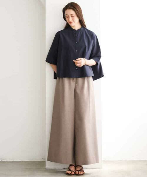 MICHEL KLEIN / ミッシェルクラン シャツ・ブラウス | バンドカラーテントラインシャツ | 詳細15