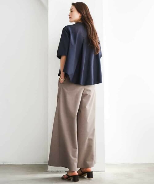 MICHEL KLEIN / ミッシェルクラン シャツ・ブラウス | バンドカラーテントラインシャツ | 詳細17