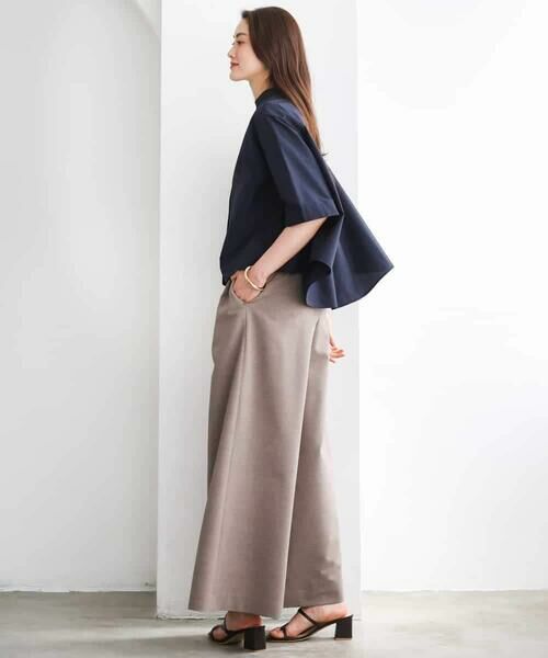 MICHEL KLEIN / ミッシェルクラン シャツ・ブラウス | バンドカラーテントラインシャツ | 詳細18