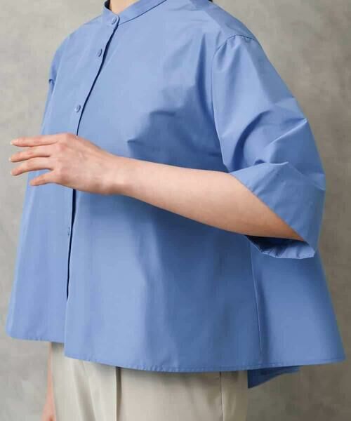 MICHEL KLEIN / ミッシェルクラン シャツ・ブラウス | バンドカラーテントラインシャツ | 詳細25