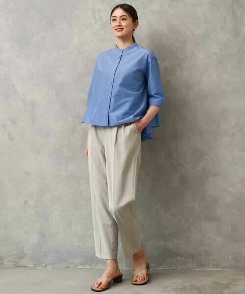 MICHEL KLEIN / ミッシェルクラン シャツ・ブラウス | バンドカラーテントラインシャツ | 詳細5