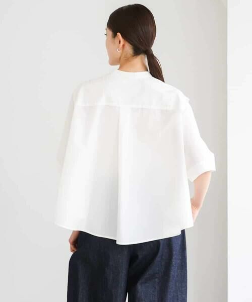 MICHEL KLEIN / ミッシェルクラン シャツ・ブラウス | バンドカラーテントラインシャツ | 詳細8