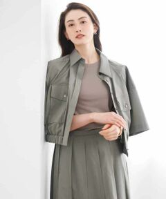 MICHEL KLEIN / ミッシェルクラン シャツ・ブラウス | [セットアップ対応]ダブルポケットシャツブルゾン