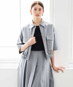 MICHEL KLEIN / ミッシェルクラン シャツ・ブラウス | [セットアップ対応]ダブルポケットシャツブルゾン