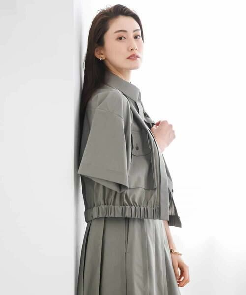 MICHEL KLEIN / ミッシェルクラン シャツ・ブラウス | [セットアップ対応]ダブルポケットシャツブルゾン | 詳細1