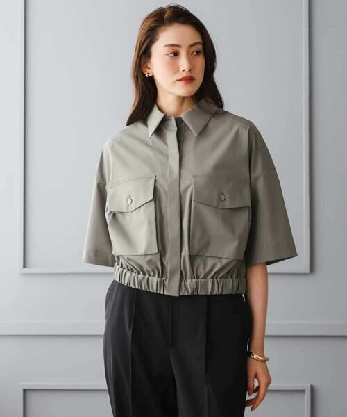 MICHEL KLEIN / ミッシェルクラン シャツ・ブラウス | [セットアップ対応]ダブルポケットシャツブルゾン | 詳細11