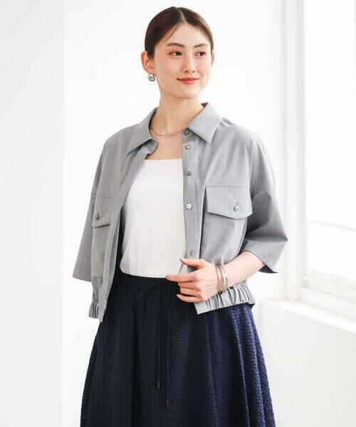 MICHEL KLEIN / ミッシェルクラン シャツ・ブラウス | [セットアップ対応]ダブルポケットシャツブルゾン | 詳細14