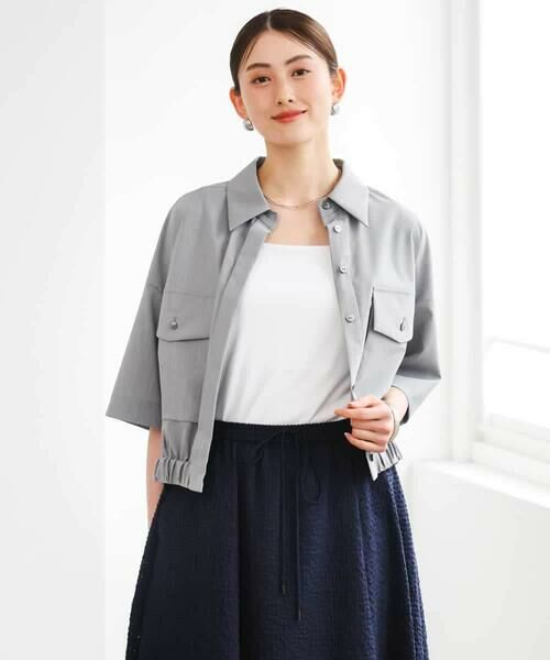 MICHEL KLEIN / ミッシェルクラン シャツ・ブラウス | [セットアップ対応]ダブルポケットシャツブルゾン | 詳細15