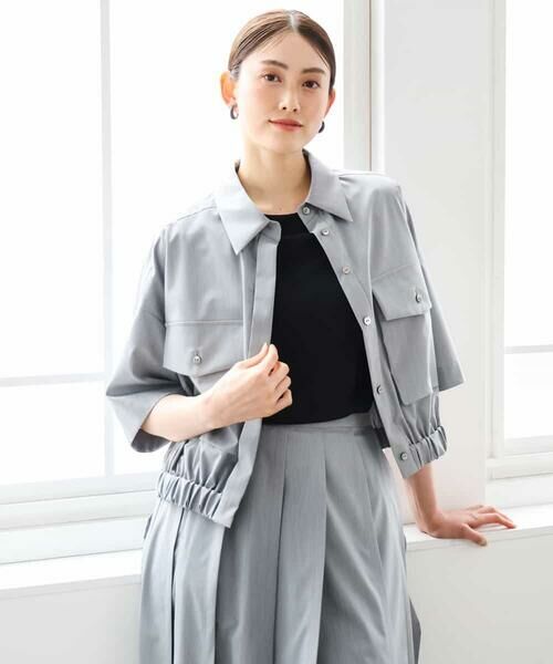 MICHEL KLEIN / ミッシェルクラン シャツ・ブラウス | [セットアップ対応]ダブルポケットシャツブルゾン | 詳細20