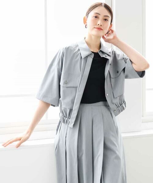 MICHEL KLEIN / ミッシェルクラン シャツ・ブラウス | [セットアップ対応]ダブルポケットシャツブルゾン | 詳細21