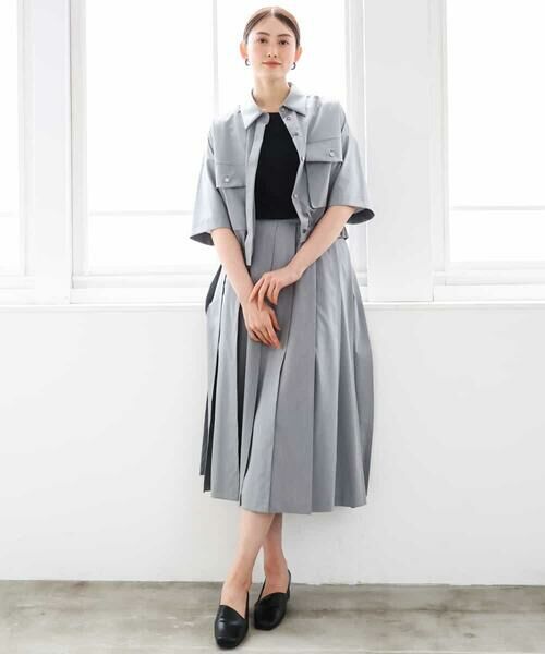 MICHEL KLEIN / ミッシェルクラン シャツ・ブラウス | [セットアップ対応]ダブルポケットシャツブルゾン | 詳細22