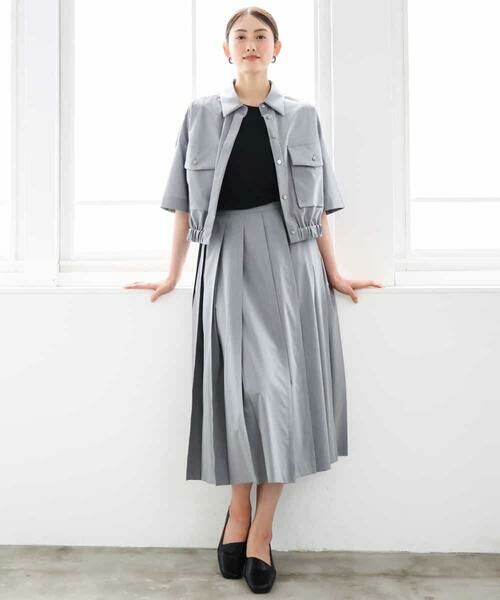 MICHEL KLEIN / ミッシェルクラン シャツ・ブラウス | [セットアップ対応]ダブルポケットシャツブルゾン | 詳細23