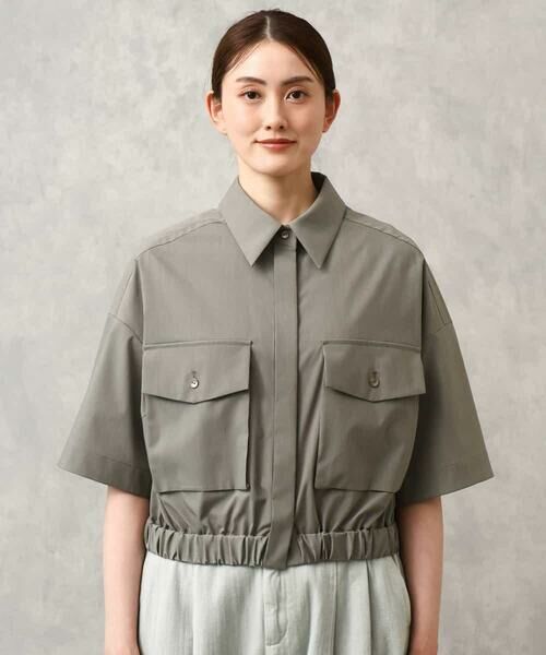 MICHEL KLEIN / ミッシェルクラン シャツ・ブラウス | [セットアップ対応]ダブルポケットシャツブルゾン | 詳細25