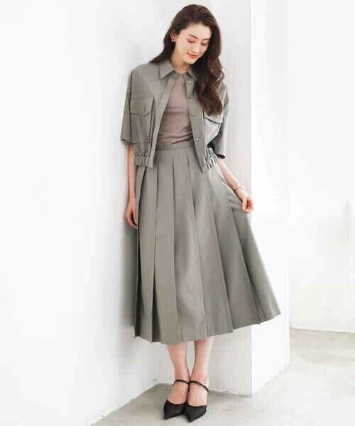 MICHEL KLEIN / ミッシェルクラン シャツ・ブラウス | [セットアップ対応]ダブルポケットシャツブルゾン | 詳細3