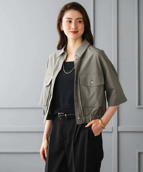 MICHEL KLEIN / ミッシェルクラン シャツ・ブラウス | [セットアップ対応]ダブルポケットシャツブルゾン | 詳細5