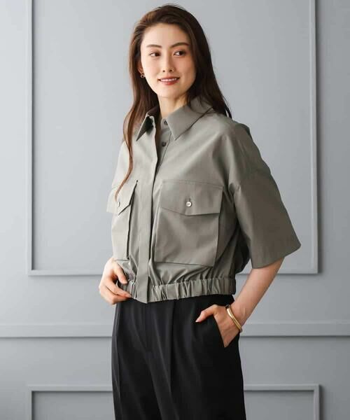 MICHEL KLEIN / ミッシェルクラン シャツ・ブラウス | [セットアップ対応]ダブルポケットシャツブルゾン | 詳細9