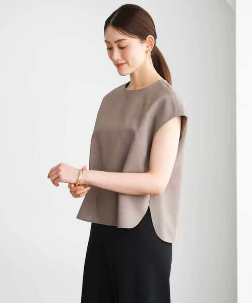 MICHEL KLEIN / ミッシェルクラン シャツ・ブラウス | [セットアップ対応]フレンチスリーブブラウス | 詳細13