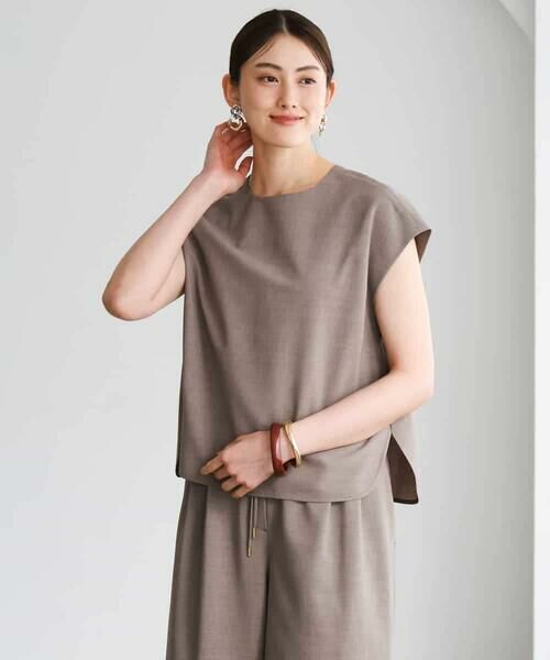 MICHEL KLEIN / ミッシェルクラン シャツ・ブラウス | [セットアップ対応]フレンチスリーブブラウス | 詳細9