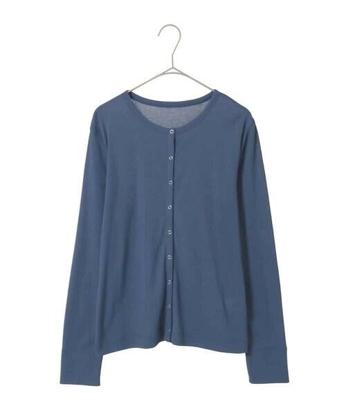 MICHEL KLEIN / ミッシェルクラン カーディガン・ボレロ | [アンサンブル対応]リングドットカーディガン（ブルー）