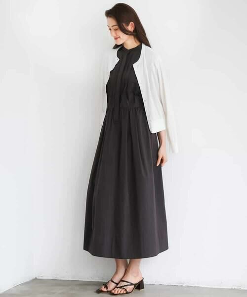 MICHEL KLEIN / ミッシェルクラン ロング・マキシ丈ワンピース | フレンチスリーブフレアワンピース | 詳細10