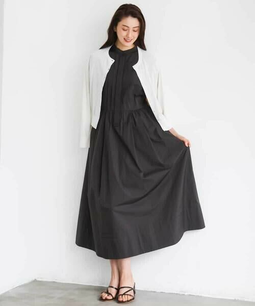 MICHEL KLEIN / ミッシェルクラン ロング・マキシ丈ワンピース | フレンチスリーブフレアワンピース | 詳細11