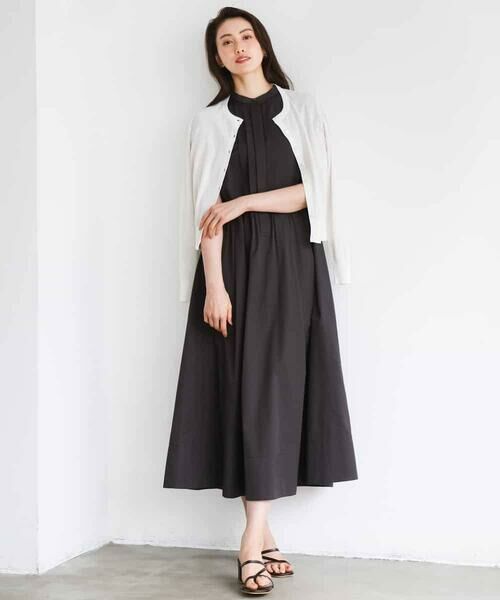 MICHEL KLEIN / ミッシェルクラン ロング・マキシ丈ワンピース | フレンチスリーブフレアワンピース | 詳細12