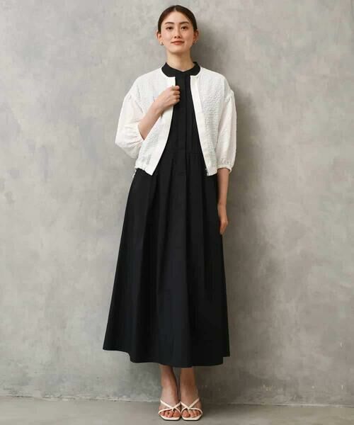 MICHEL KLEIN / ミッシェルクラン ロング・マキシ丈ワンピース | フレンチスリーブフレアワンピース | 詳細5