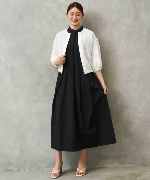 MICHEL KLEIN / ミッシェルクラン ロング・マキシ丈ワンピース | フレンチスリーブフレアワンピース | 詳細7