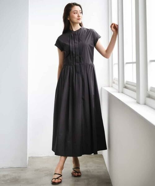 MICHEL KLEIN / ミッシェルクラン ロング・マキシ丈ワンピース | フレンチスリーブフレアワンピース | 詳細8